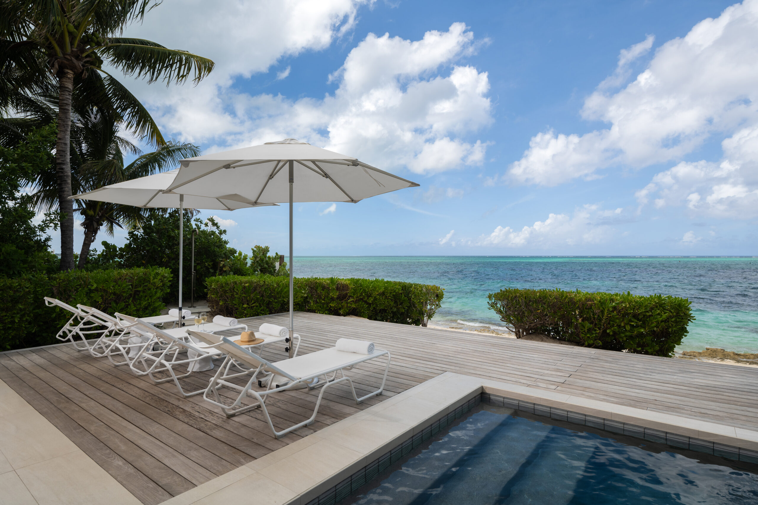 PVC Sundog Loungers with view of ocean